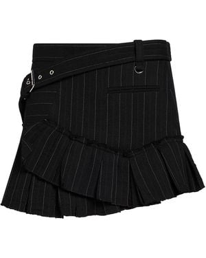 Isabel Marant Mini Skirt Cotton, Virgin Wool, Viscose - Black