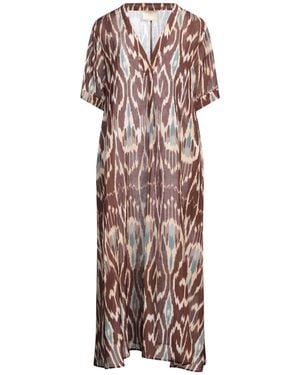 Momoní Midi Dress Viscose, Linen - Brown