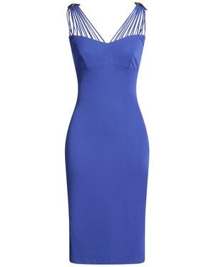 Clips Midi Dress Viscose, Polyester - Blue