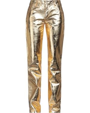 Blumarine Trousers Sheepskin - Metallic