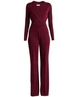 La Petite Robe Di Chiara Boni Burgundy Jumpsuit Polyamide, Viscose, Elastane, Polyester - Red