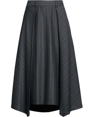 Brunello Cucinelli Charcoal Midi Skirt Virgin Wool - Grey