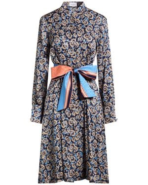 Ferragamo Midi Dress Silk - Grey
