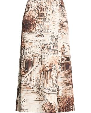 Elena Miro Midi Skirt Polyester, Elastane - Natural