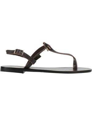 Utopia Dark Thong Sandal Leather - White