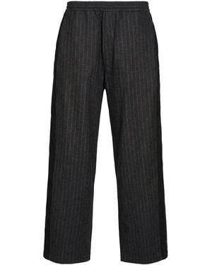 Isabel Benenato Charcoal Trousers Wool, Cotton, Polyester - Black