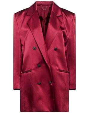 Magda Butrym Burgundy Blazer Silk - Red
