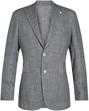Luigi Bianchi Midnight Blazer Rayon - Gray