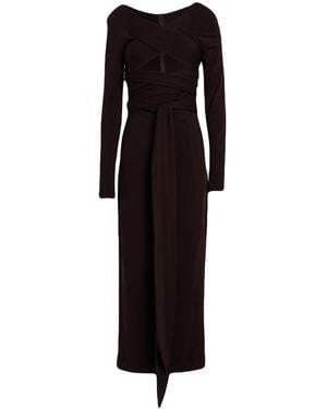 Dolce & Gabbana Dark Midi Dress Wool, Elastane - Black