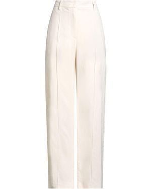 Brunello Cucinelli Pants Viscose, Linen, Ecobrass - White