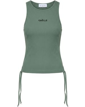 Gaelle Paris Military Tank Top Cotton, Elastane - Green