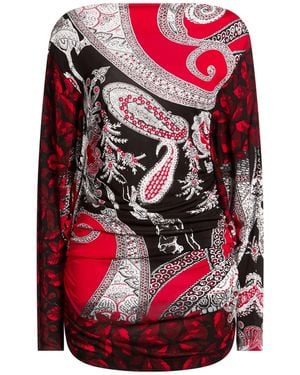 Roberto Cavalli Top Viscose - Red