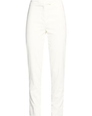 Eleventy Ivory Trousers Wool, Polyester, Elastane - White