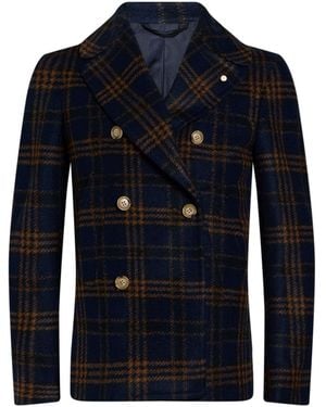 Luigi Bianchi Blazer Polyester, Acrylic, Virgin Wool - Blue