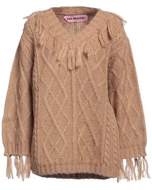 Pink Memories Jumper - Brown