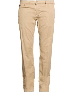 Jacob Cohen Camel Trousers Cotton, Lyocell, Elastane - Natural