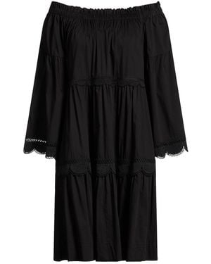 Clips Midi Dress Cotton, Polyamide, Elastane - Black