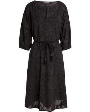 Luisa Cerano Midi Dress Cotton - Black
