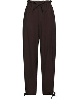 Ganni Trousers Ecovero Viscose, Recycled Polyester, Elastane, Polyester - Brown