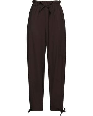 Ganni Trousers Ecovero Viscose, Recycled Polyester, Elastane, Polyester - Brown