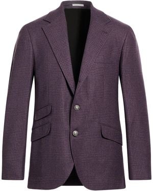 Brunello Cucinelli Plum Blazer Wool, Cashmere, Silk - Purple