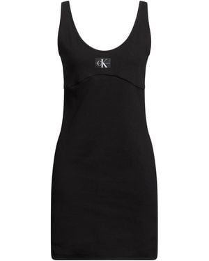Calvin Klein Mini Dress Cotton, Elastane - Black