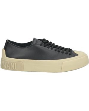 Emporio Armani Trainers Cow Leather - Black