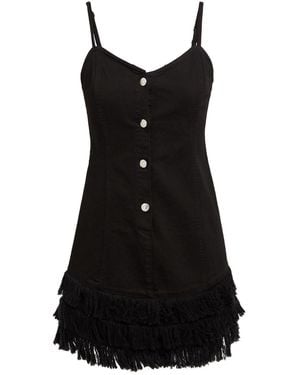 Grifoni Mini Dress Cotton, Elastane - Black