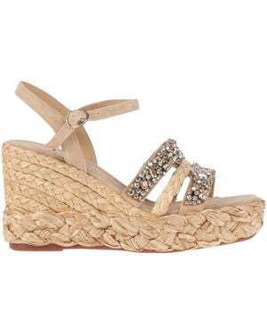 Alma En Pena. Sand Espadrilles Leather - Natural