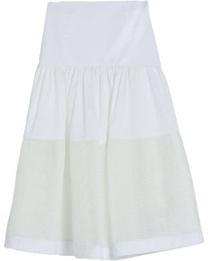 Jijil Midi Skirt Cotton, Polyamide, Elastane - White