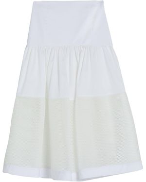 Jijil Midi Skirt Cotton, Polyamide, Elastane - White