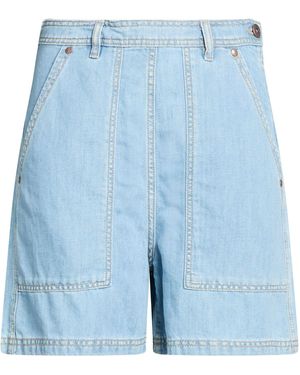Weekend by Maxmara Denim Shorts Cotton, Linen - Blue