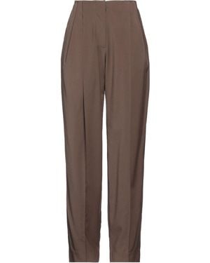 Low Classic Khaki Trousers Wool, Polyester, Polyurethane - Brown