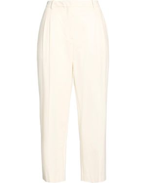 Circolo 1901 Cream Trousers Cotton, Elastane - White