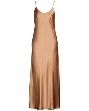 Roberto Collina Maxi Dress Silk, Elastane - Natural