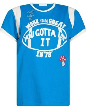 Mother Azure T-Shirt Cotton - Blue