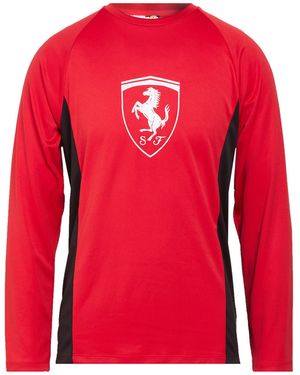 PUMA x FERRARI Ferrari Lifestyle Ls Jersey Tee T-Shirt Polyester - Red