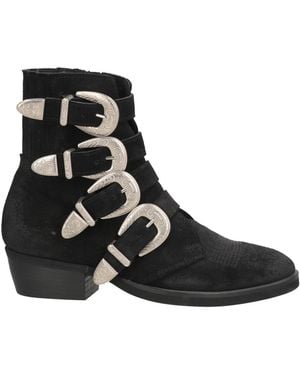 GISÉL MOIRÉ Ankle Boots Leather - Black