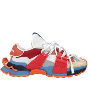 Dolce & Gabbana Trainers Polyester, Synthetic Fibres, Calfskin, Viscose, Polyamide - Red