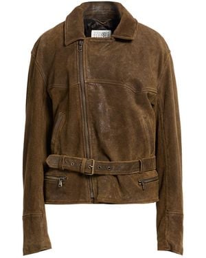 MM6 by Maison Margiela Dark Jacket Cow Leather - Brown