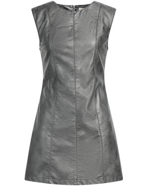 ALESSIA SANTI Lead Mini Dress Viscose, Polyurethane Resin - Grey