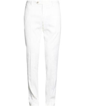 PT Torino Trousers Linen, Cotton, Elastane - White