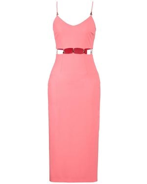Patrizia Pepe Midi Dress Polyester - Pink