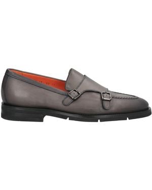 Santoni Loafers Leather - Grey