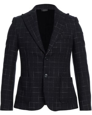 Daniele Alessandrini Midnight Blazer Wool, Polyester, Polyamide, Cotton - Blue