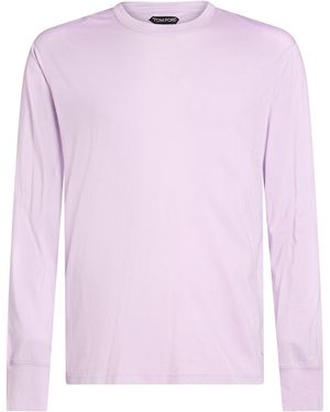 Tom Ford Lilac T-Shirt Lyocell, Cotton - Pink