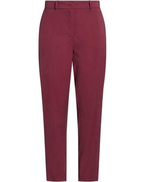 Haveone Burgundy Trousers Viscose, Polyester - Red