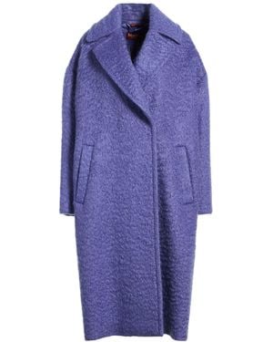 Max Mara Coat Virgin Wool, Mohair Wool, Polyamide - Purple