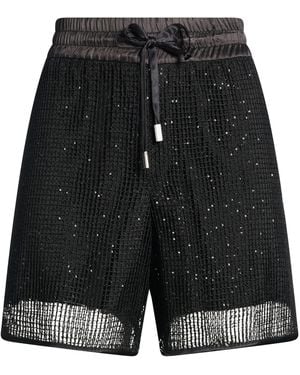 Peserico Shorts & Bermuda Shorts Viscose, Polyamide - Black