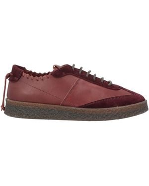 Buttero Burgundy Trainers Leather - Purple